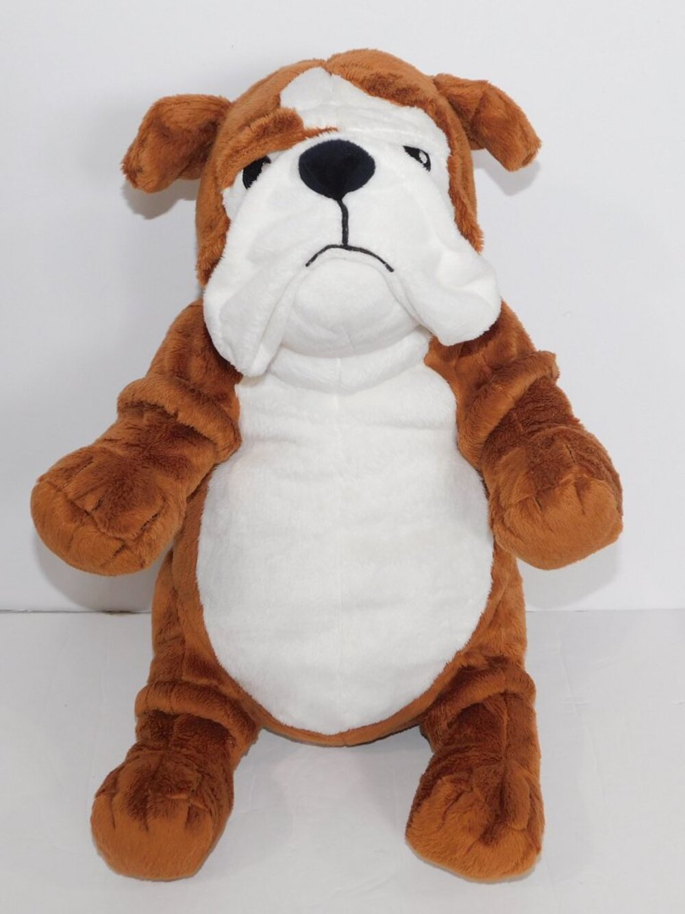 IKEA Gosig Klappar 16" Plush ENGLISH BULLDOG Stuffed Puppy Dog Brown White Lovey